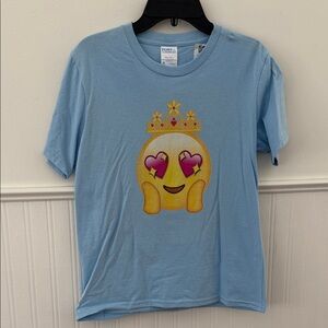 Port and Company Light Blue Emoji Crown T-Shirt